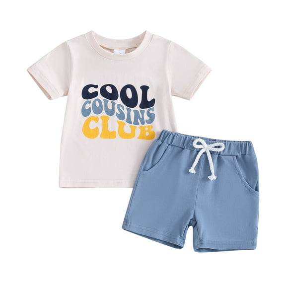 Bagilaanoe 2pcs Toddler Baby Boy Shorts Set Short Sleeve Letter Print T Shirt Tops   Shorts 3M 6M 12M 18M 24M 3T Kids Casual Summer Clothes