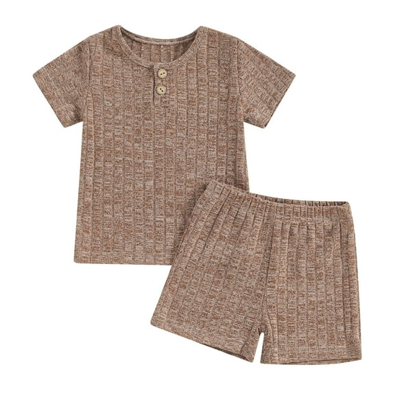 Bagilaanoe 2pcs Toddler Baby Boy Shorts Set Short Sleeve Letter Print T Shirt Tops + Shorts 6M 12M 18M 24M 3T 4T Kids Casual Summer Clothes