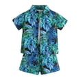 thumbnail image 1 of Bagilaanoe 2pcs Toddler Baby Boy Shorts Set Short Sleeve Print Shirt Tops + Shorts 9M 12M 18M 24M 3T 4T Kids Casual Summer Clothes, 1 of 7