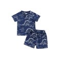 thumbnail image 1 of Bagilaanoe 2pcs Toddler Baby Boy Shorts Set Short Sleeve Print T Shirt Tops + Shorts 3M 6M 12M 18M 24M 3T Kids Casual Summer Clothes, 1 of 7
