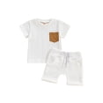 thumbnail image 1 of Bagilaanoe 2pcs Toddler Baby Boy Shorts Set Short Sleeve T Shirt Tops + Shorts 6M 12M 18M 24M 3T Kids Casual Summer Clothes, 1 of 7
