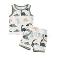 thumbnail image 1 of Bagilaanoe 2pcs Toddler Baby Boy Shorts Set Sleeveless Print Tank Tops + Shorts 3M 6M 12M 18M 24M 3T Kids Casual Summer Clothes, 1 of 6