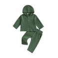 thumbnail image 1 of Bagilaanoe 2pcs Toddler Baby Boys Long Pants Set Long Sleeve Hooded Tops + Trousers 6M 12M 18M 24M 3T 4T Kids Fall Casual Outfits, 1 of 8