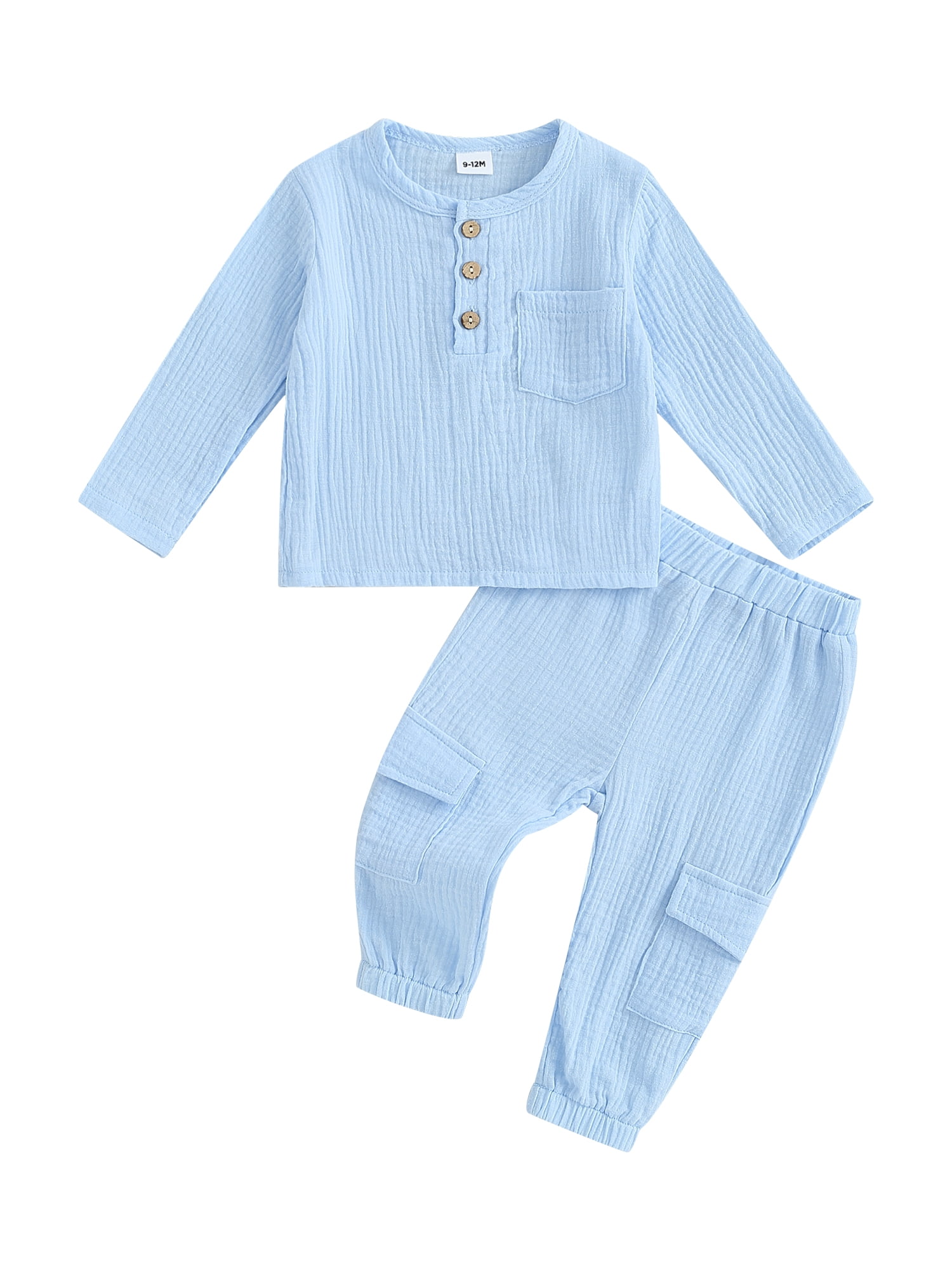 The Connor - Baby Boy Casual Long Sleeve Crewneck Tops + Pants