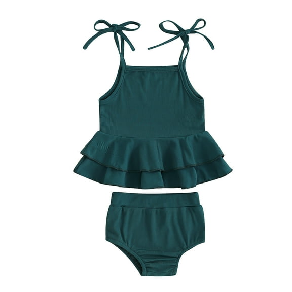 Bagilaanoe 2pcs Toddler Baby Girl Shorts Set Print Sleeveless A-Line Tunic Tops   Shorts 3M 6M 12M 18M 24M 3T Kids Casual Summer Clothes