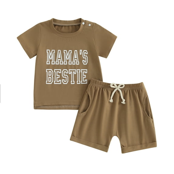 Bagilaanoe 2pcs Toddler Baby Girl Shorts Set Short Sleeve Letter Print T Shirt Tops + Shorts 6M 12M 18M 24M 3T 4T Kids Casual Summer Clothes