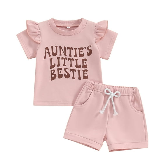 Bagilaanoe 2pcs Toddler Baby Girl Shorts Set Short Sleeve Letter Print T Shirt Tops   Shorts 6M 12M 18M 24M 3T Kids Casual Summer Clothes