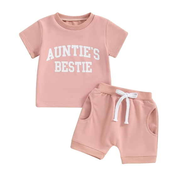 Bagilaanoe 2pcs Toddler Baby Girl Shorts Set Short Sleeve Letter Print T Shirt Tops + Shorts 6M 12M 18M 24M 3T Kids Casual Summer Clothes