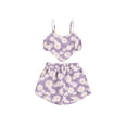 thumbnail image 1 of Bagilaanoe 2pcs Toddler Baby Girl Shorts Set Sleeveless Daisy Print Cami Tops + Shorts 12M 18M 24M 3T 4T 5T Kids Casual Summer Clothes, 1 of 7