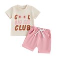 thumbnail image 1 of Bagilaanoe 2pcs Toddler Baby Girls Shorts Set Letter Print Short Sleeve T-Shirt Tops + Shorts 6M 12M 18M 24M 3T 4T Kids Casual Summer Clothes, 1 of 8