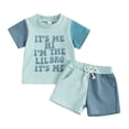 thumbnail image 1 of Bagilaanoe 2pcs Toddler Brother and Sister Matching Outfits Baby Boy Girl Shorts Set Short Sleeve T Shirt Tops + Shorts 6M 12M 18M 24M 3T Kids Contrast Color Summer Clothes, 1 of 8