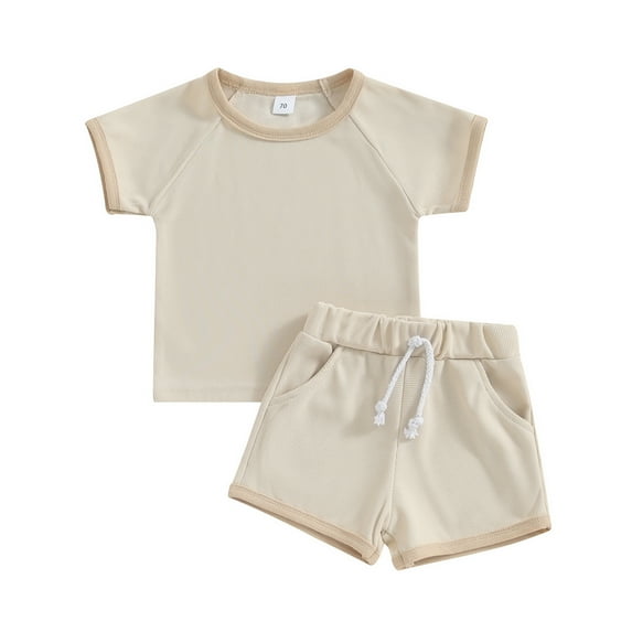 Bagilaanoe 2pcs Tollder Baby Girl Shorts Set Short Sleeve T Shirt Tops + Shorts 6M 12M 18M 24M 3T Kids Casual Summer Clothes