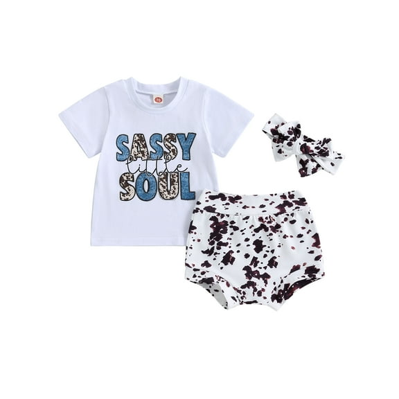 Bagilaanoe 3pcs Newborn Baby Girl Short Pants Set Short Sleeve Letter Print T Shirt Tops + Shorts + Hairband 6M 12M 18M 24M Infant Casual Summer Outfits