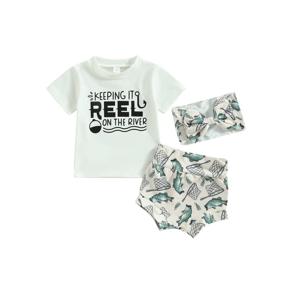 Bagilaanoe 3pcs Toddler Baby Boys Short Pants Set Letter Print Short Sleeve T-shirt Tops + Shorts + Headband 3M 6M 12M 18M 24M 3T Kids Casual Summer Outfits