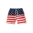 thumbnail image 1 of Bagilaanoe 4th of July Swim Trunks for Little Boys Stars Stripe Patchwork Shorts 2T 3T 4T 5T 6T 7T Kids Independence Day Bathing Suit Outfits, 1 of 8