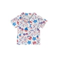 thumbnail image 1 of Bagilaanoe 4th of July Toddler Baby Boys Shirt Short Sleeve Print Summer Tops 6M 12M 18M 24M 3T 4T Kids Independence Day Clothes, 1 of 9