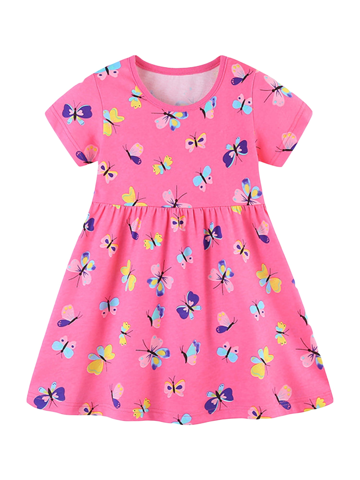 Robe Fille Healthtex 2T (2 Ans) Style Papillon - Rose, Sans Manches - Occasion Très Bon état