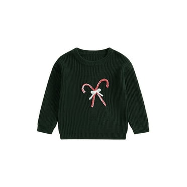 Bagilaanoe Baby Boy Girl Christmas Sweater for Infant Long Sleeve Embroidery Pullover 12M 18M 24M 3T 4T 5T Toddler Warm Jumpers Tops Fall Loose Knitwear