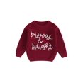 thumbnail image 1 of Bagilaanoe Baby Boy Girl Christmas Sweater for Infant Long Sleeve Embroidery Pullover 3M 6M 9M 12M 18M 24M 3T Toddler Warm Jumpers Tops Fall Loose Knitwear, 1 of 6