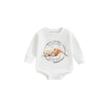 thumbnail image 1 of Bagilaanoe Baby Boy Oversized Romper Sweatshirt Infant Long Sleeve Bodysuits Print Pullover 3M 6M 12M 18M Newborn Casual Tee Tops, 1 of 7