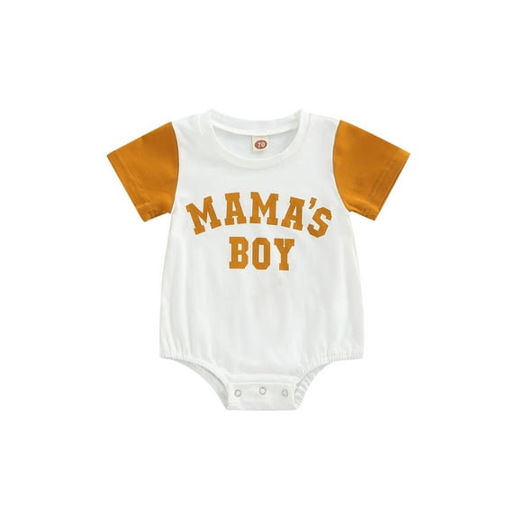 Bagilaanoe Baby Boys Clothes 3 6 12 18 Months Newborn Infant Short Sleeve Mamas Boy Romper Cotton Bodysuit Playsuit Summer Casual Tops