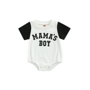 Bagilaanoe Baby Boys Clothes 3 6 12 18 Months Newborn Infant Short Sleeve Mamas Boy Romper Cotton Bodysuit Playsuit Summer Casual Tops