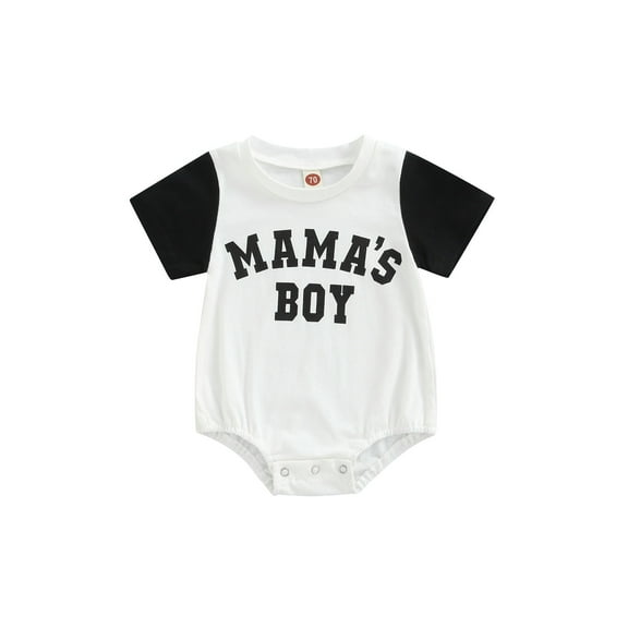 Bagilaanoe Baby Boys Clothes 3 6 12 18 Months Newborn Infant Short Sleeve Mamas Boy Romper Cotton Bodysuit Playsuit Summer Casual Tops