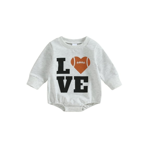 Bagilaanoe Baby Girl Boy Oversized Romper Sweatshirt Newborn Long Sleeve Bodysuits Heart Print Pullover 3M 6M 12M 18M 24M Infant Casual Tee Tops