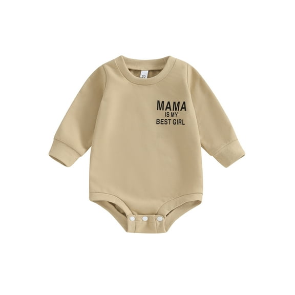 Bagilaanoe Baby Girl Boy Oversized Romper Sweatshirt Newborn Long Sleeve Bodysuits Letter Print Pullover 6M 12M 18M 24M Infant Casual Tee Tops
