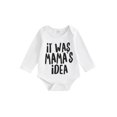 thumbnail image 1 of Bagilaanoe Baby Girl Boy Rompers Newborn Letters Print LongSleeve Bodysuit 3M 6M 9M 12M Infant Fall One Piece Jumpsuit, 1 of 8
