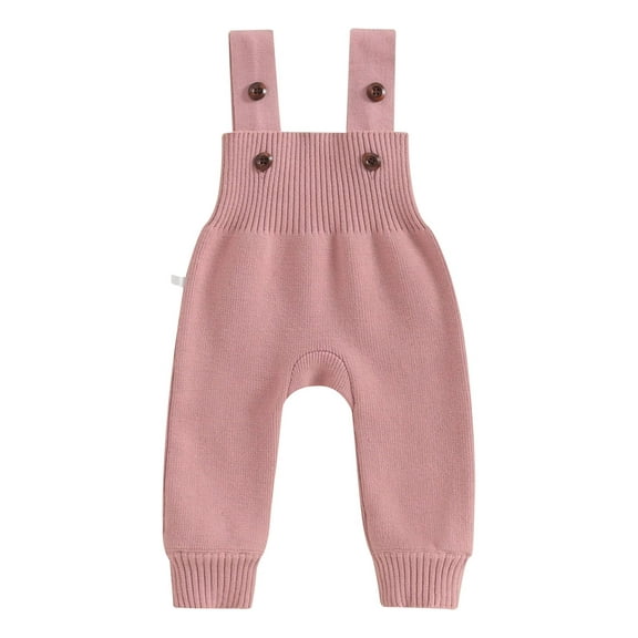 Bagilaanoe Baby Girl Boys Knit Overalls Jumpsuits Toddler Solid Color Sleeveless Playsuits 6M 9M 12M 18M 24M 3T Kids Ribbed One Piece Romper