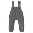 thumbnail image 1 of Bagilaanoe Baby Girl Boys Knit Overalls Jumpsuits Toddler Solid Color Sleeveless Playsuits 6M 9M 12M 18M 24M 3T Kids Ribbed One Piece Romper, 1 of 9