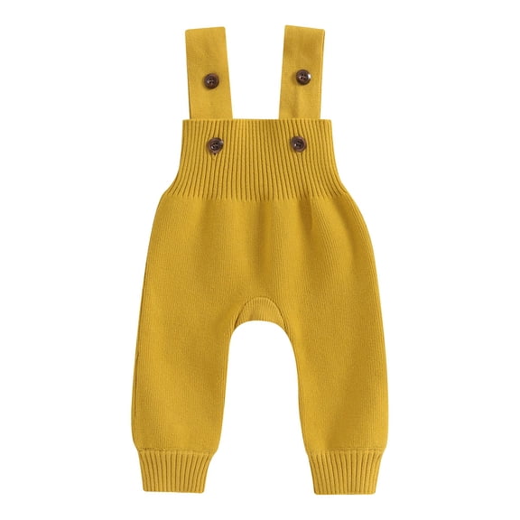 Bagilaanoe Baby Girl Boys Knit Overalls Jumpsuits Toddler Solid Color Sleeveless Playsuits 6M 9M 12M 18M 24M 3T Kids Ribbed One Piece Romper