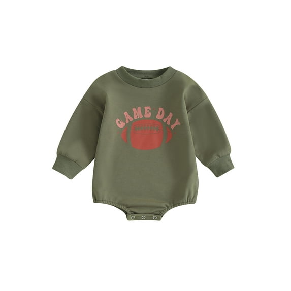 Bagilaanoe Baby Girl Boys Oversized Romper Sweatshirt Newborn Long Sleeve Bodysuits Print Pullover 3M 6M 12M 18M Infant Casual Tee Tops