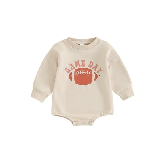 Bagilaanoe Baby Girl Boys Oversized Romper Sweatshirt Newborn Long Sleeve Bodysuits Print Pullover 3M 6M 12M 18M Infant Casual Tee Tops