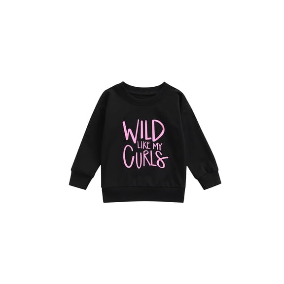 Bagilaanoe Baby Girl Casual Sweatshirt Newborn Long Sleeve Letter Print Pullover 6M 12M 18M 24M Infant Fall Loose Tee Tops