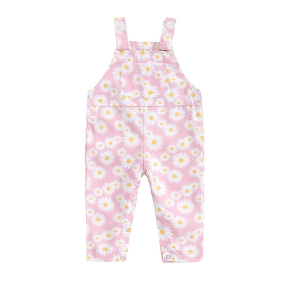 Bagilaanoe Baby Girl Jumpsuit Newborn Fly Sleeve Daisy Print Romper Overalls 3M 6M 9M 12M 18M 24M Infant Long Pants Summer Clothes