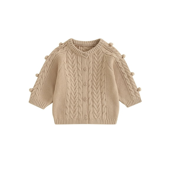 Bagilaanoe Baby Girl Knit Cardigan Newborn Long Sleeve Sweater Knitwear Coat 3M 6M 12M 18M 24M Infant Fall Casual Tops Outwear