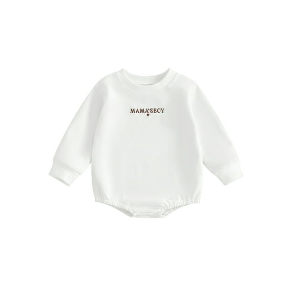 Bagilaanoe Baby Girl Oversized Romper Sweatshirt Newborn Long Sleeve Bodysuits Letter Embroidery Pullover 3M 6M 12M 18M Infant Casual Tee Tops