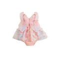 thumbnail image 1 of Bagilaanoe Baby Girl Rompers Dress Newborn Butterfly Sleeveless Bodysuit 3M 6M 12M 18M 24M Infant Layered Tulle Tutu Dress, 1 of 9