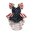 thumbnail image 1 of Bagilaanoe Baby Girls Independence Day Outfits 0-24M 4th of July Romper Dress Infant Star Striped Fly Sleeve Bodysuits Clothes, 1 of 7