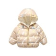 thumbnail image 1 of Bagilaanoe Baby Girls Winter Puffer Jacket Toddler Zipper Quilted Coat 6M 9M 12M 18M 24M 3T 4T Kids Warm Lightweight Hoodie Outwear, 1 of 9