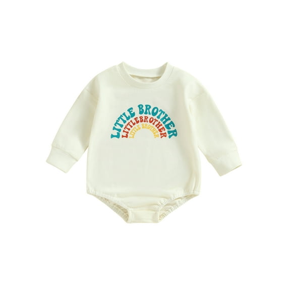 Bagilaanoe Brother Sister Matching Clothes Toddler Baby Girl Boy Casual Sweatshirt Long Sleeve Letter Print Pullover 3M 6M 12M 18M 24M 3T Kids Fall Loose Tee Tops
