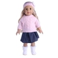 thumbnail image 1 of Bagilaanoe Doll Clothes Outfits Knitted Christmas Elements Print Dress for 18'' American Girl Our Generation My Life Doll, 1 of 6
