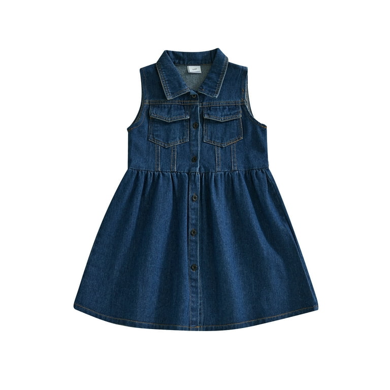 Blue jean dress kids clearance