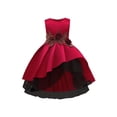 thumbnail image 1 of Bagilaanoe Girls Formal Dress Flower Girl Sleeveless A-line Princess Dresses 3-10T Kids Backless Tulle Dress for Wedding Birthday Party Gown, 1 of 8