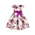 thumbnail image 1 of Bagilaanoe Girls Formal Dress Short Sleeve A-line Princess Dresses 3-10T Kids Evening Dress for Wedding Birthday Party Gown, 1 of 8