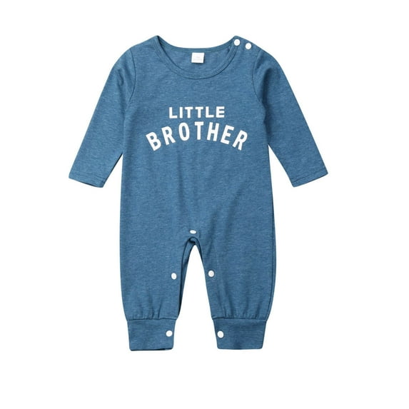 Infant Baby Boys Little Brother Romper Jumpsuit Bodysuit Winter Clothes Outfits
