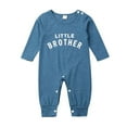 thumbnail image 1 of Bagilaanoe Infant Baby Boys Little Brother Romper Jumpsuit Bodysuit Winter Clothes Outfits, 1 of 4