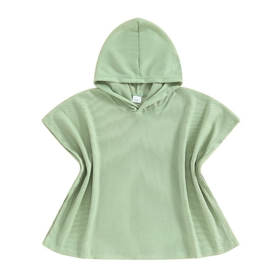 Bagilaanoe Little Boys Girls Cover Ups Toddler Hooded Beach Towel 2-10T Kids Waffle Loose Fit Bathing Suit Swimwear